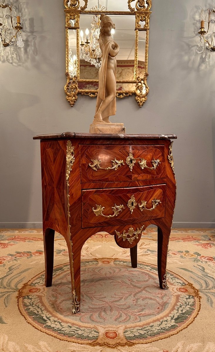 Pierre Roussel, Commode En Marqueterie Estampillée d'Epoque Louis XV, Vers 1750