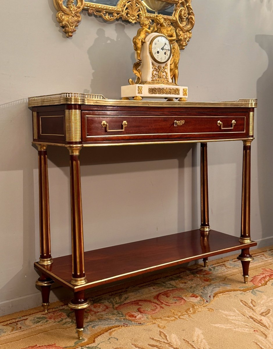 Console En Acajou d'Epoque Louis XVI Vers 1780-photo-2