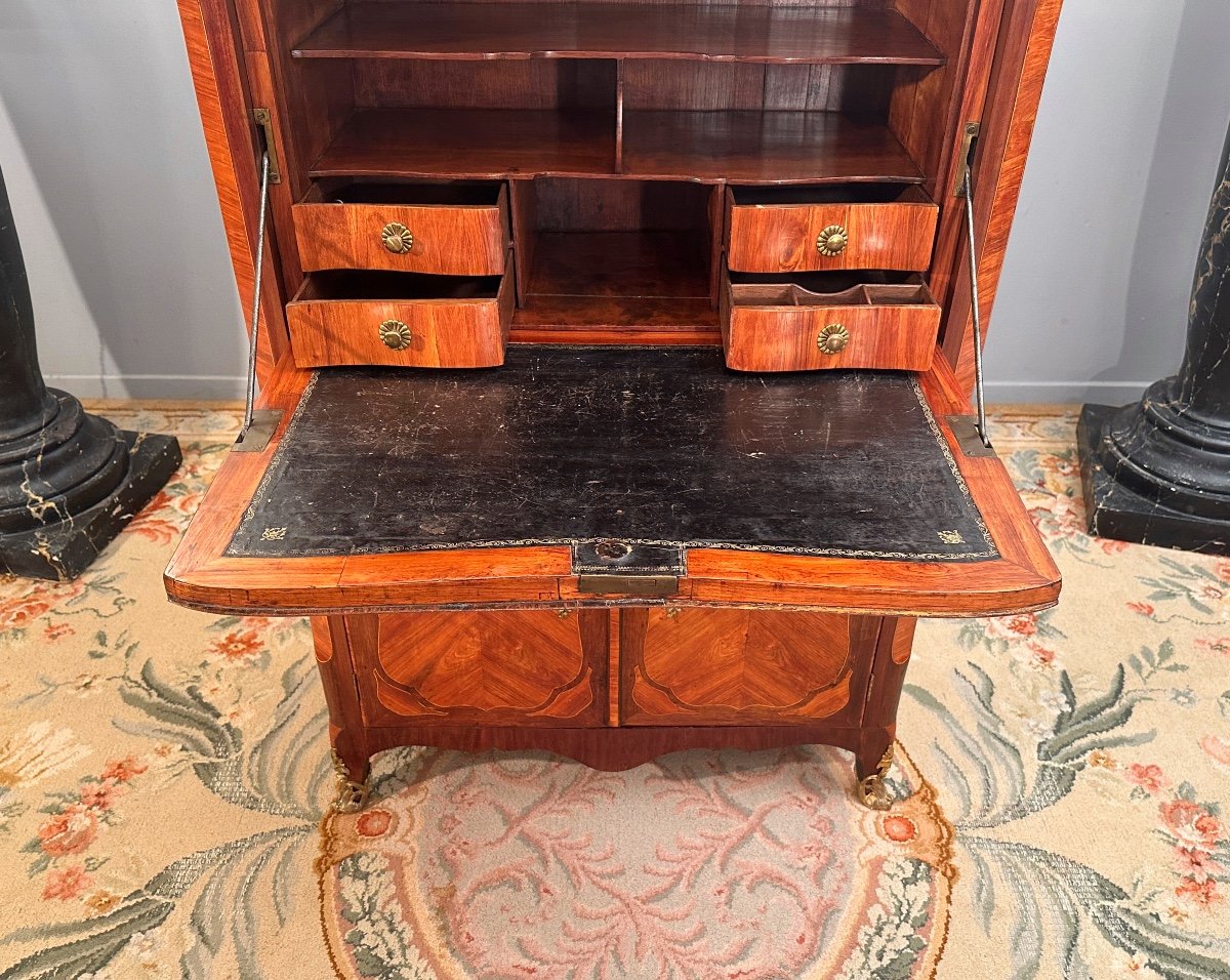 Louis XV Louis XVI Transition Period Marquetry Secretary Circa 1770-photo-5