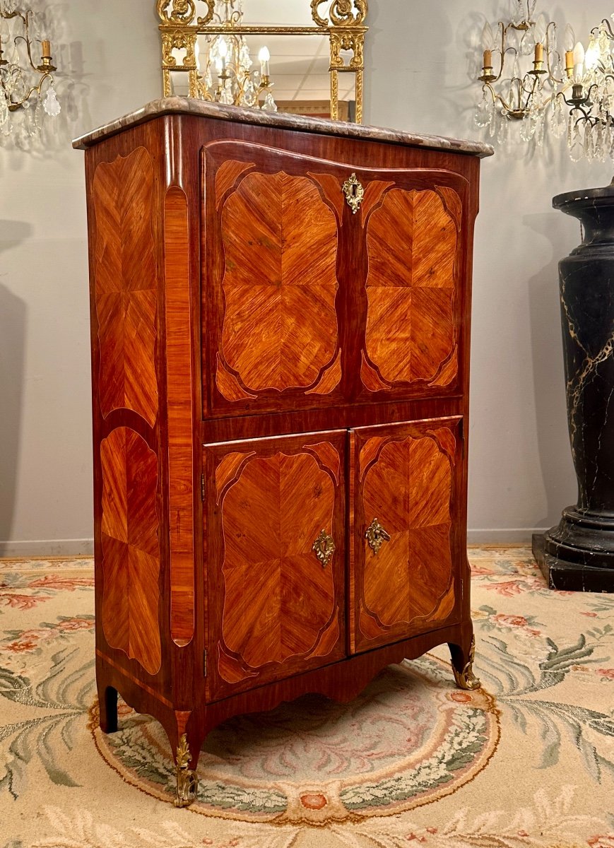 Louis XV Louis XVI Transition Period Marquetry Secretary Circa 1770