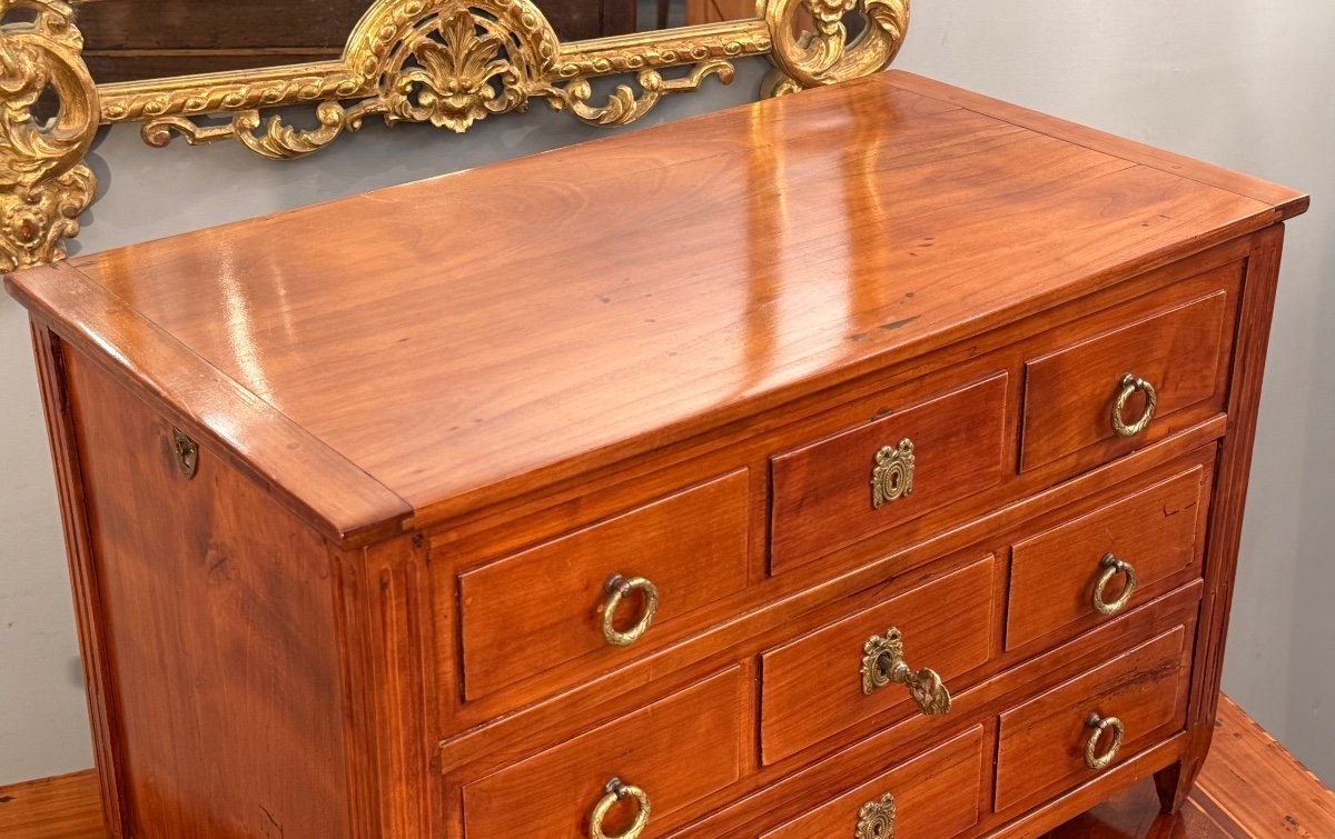 Petite Commode Dite de Maîtrise En Acajou d'Epoque Louis XVI Vers 1780-photo-1