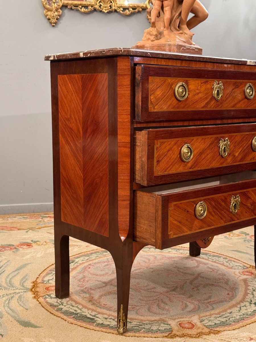 Louis XV Transition Period Marquetry Chest Of Drawers Louis XV Circa 1760-photo-1