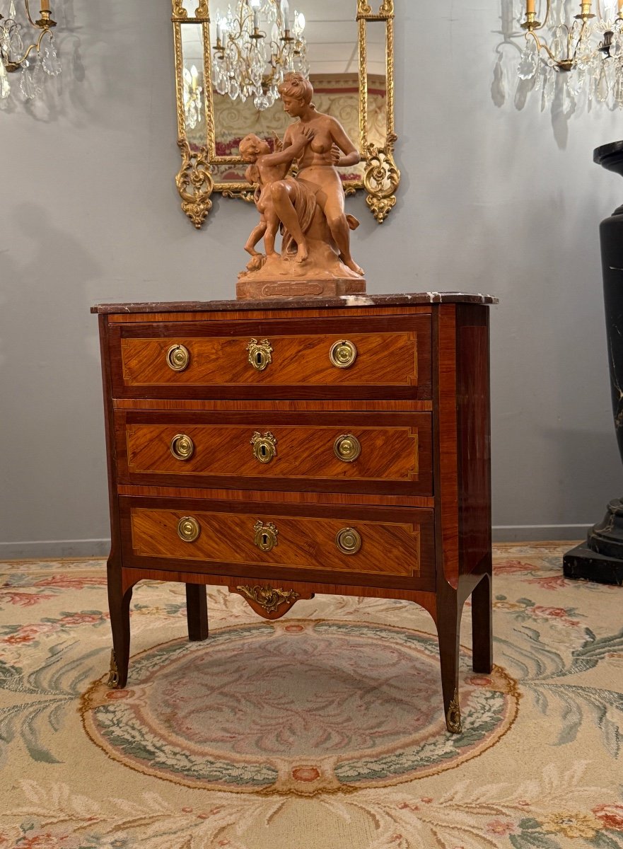 Louis XV Transition Period Marquetry Chest Of Drawers Louis XV Circa 1760-photo-2