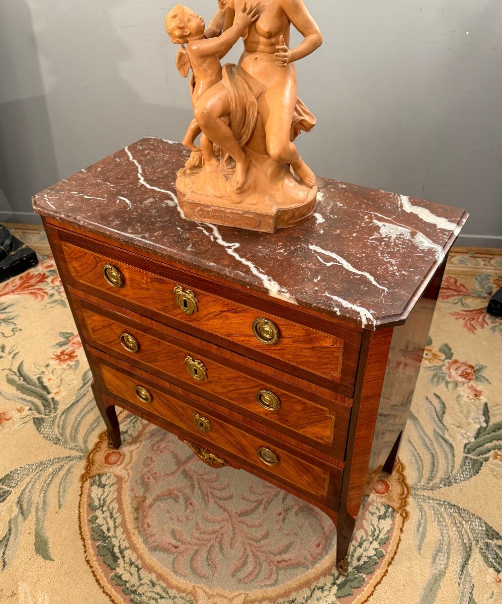 Louis XV Transition Period Marquetry Chest Of Drawers Louis XV Circa 1760-photo-3