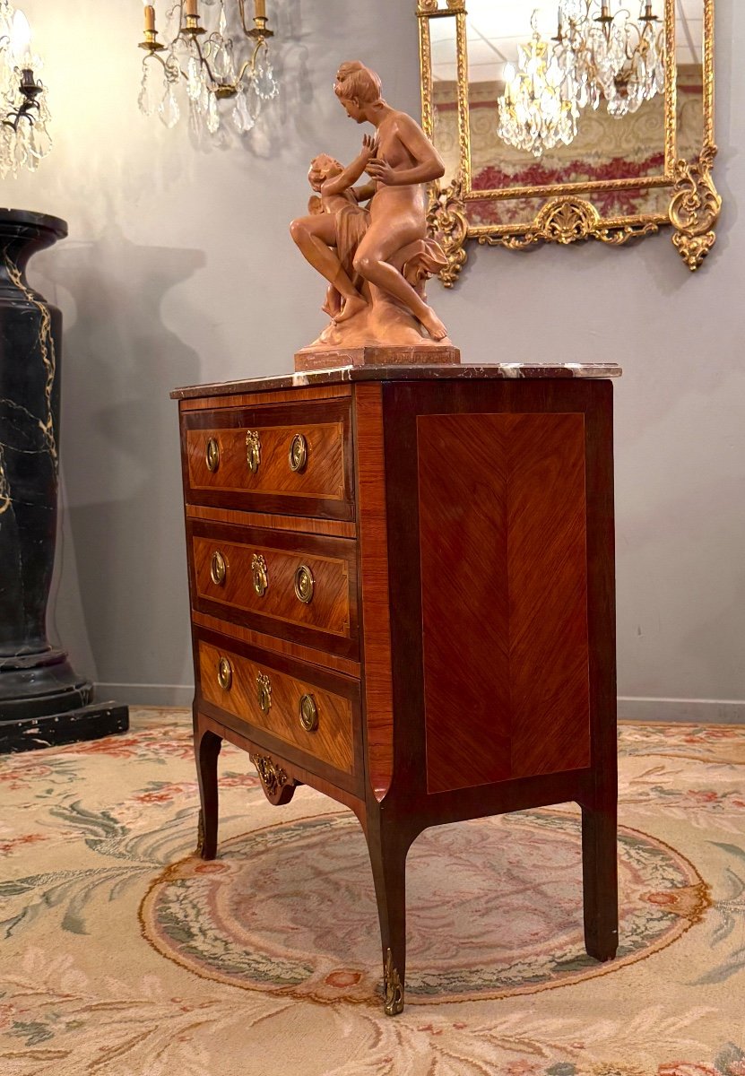 Louis XV Transition Period Marquetry Chest Of Drawers Louis XV Circa 1760-photo-5