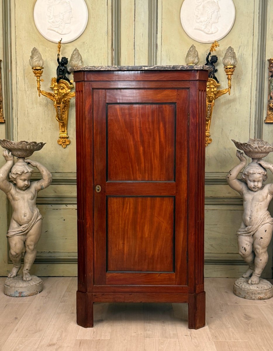 Nicolas Petit, Louis XVI Period Mahogany Armoire Stamped Circa 1780-photo-2