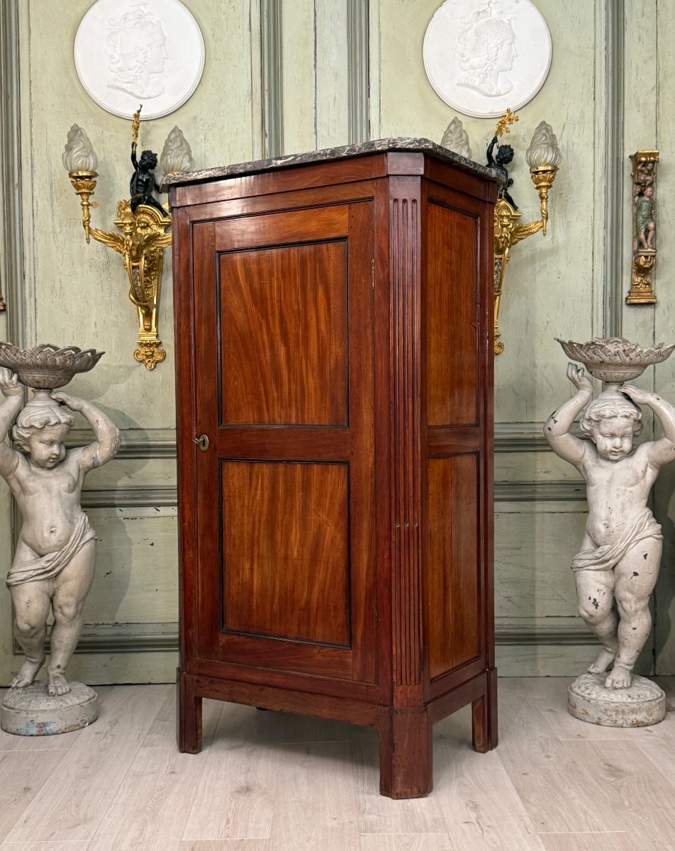 Nicolas Petit, Louis XVI Period Mahogany Armoire Stamped Circa 1780-photo-3