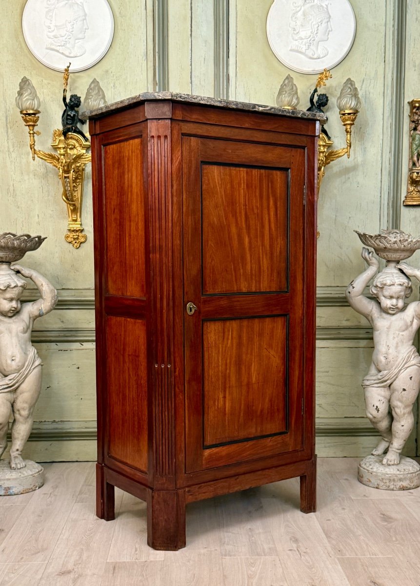 Nicolas Petit, Louis XVI Period Mahogany Armoire Stamped Circa 1780-photo-3