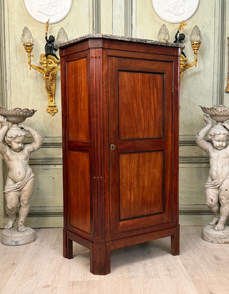 Nicolas Petit, Louis XVI Period Mahogany Armoire Stamped Circa 1780