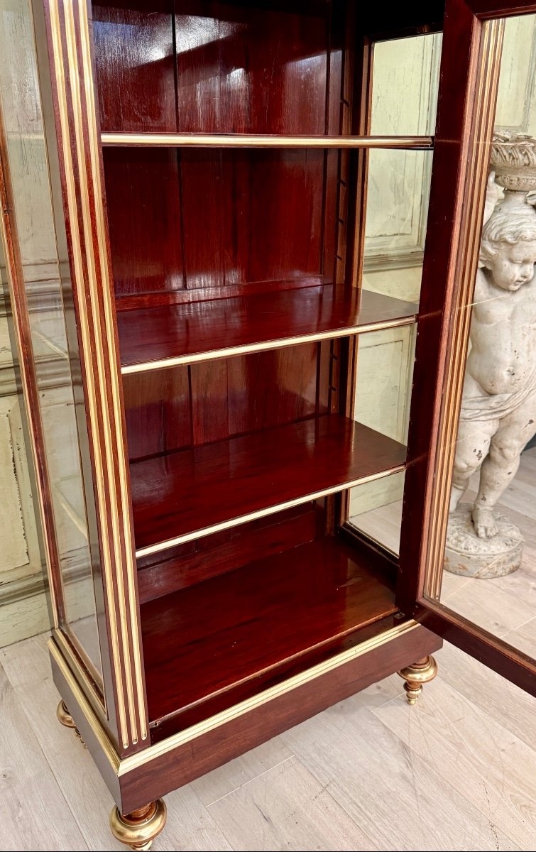 Vitrine Bibliothèque En Acajou De Style Louis XVI Vers 1860-photo-4