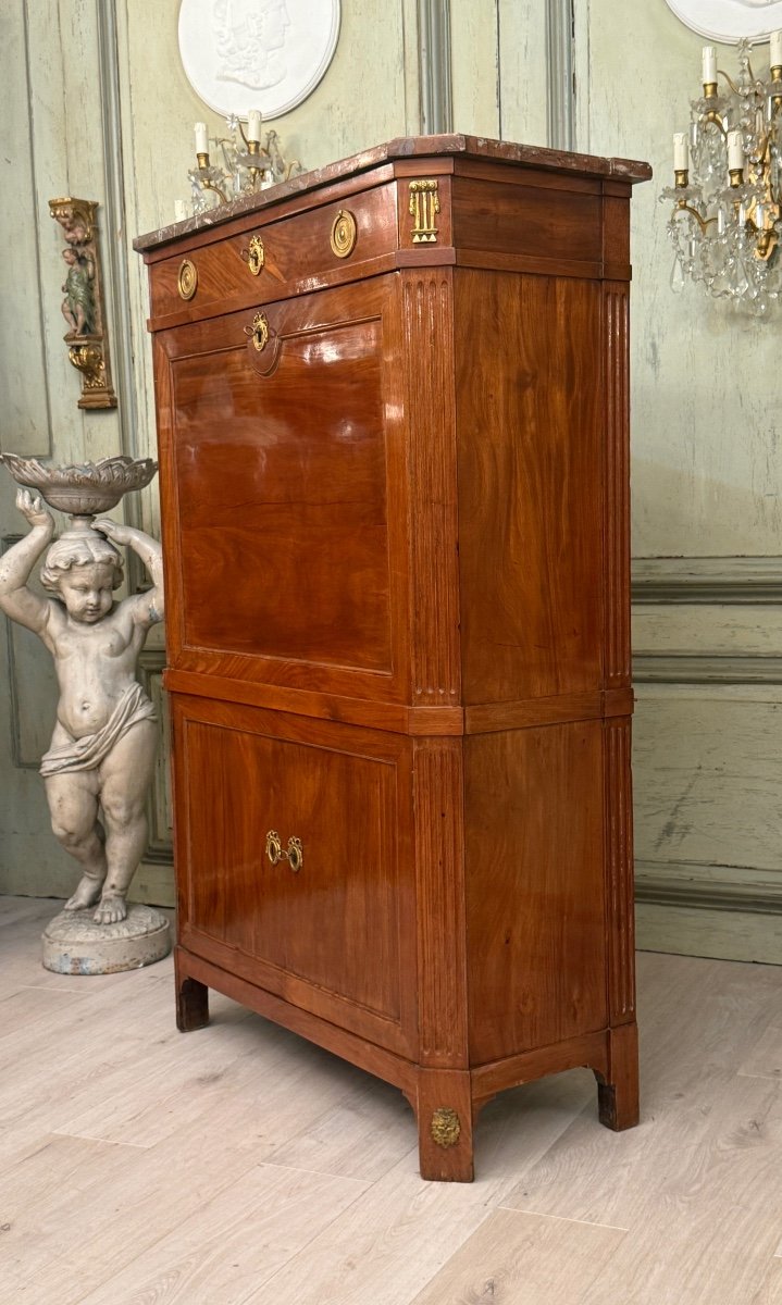 Jacques Bircklé, Louis XVI Stamped Mahogany Secretary, Circa 1780-photo-3