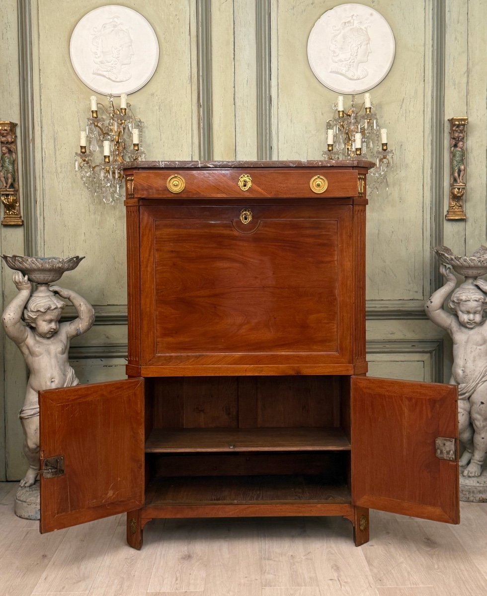 Jacques Bircklé, Louis XVI Stamped Mahogany Secretary, Circa 1780-photo-4