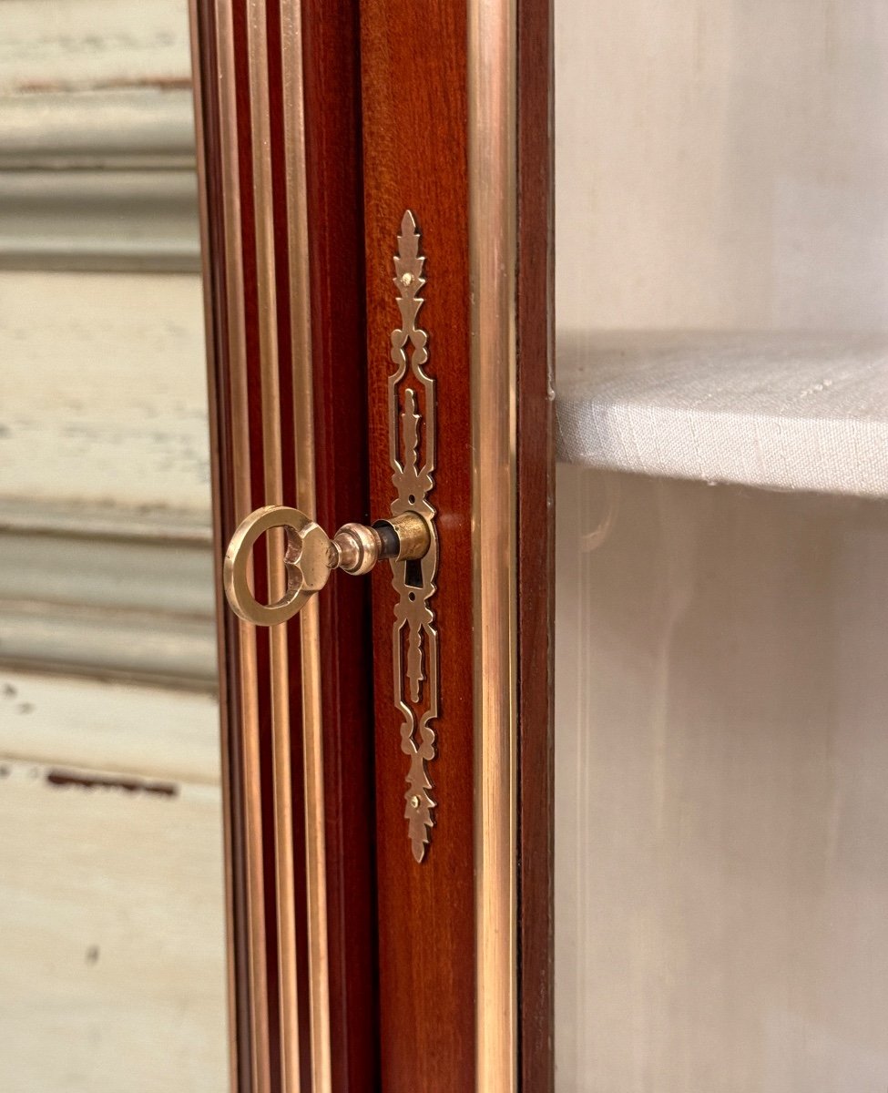 Louis XVI Style Mahogany Display Cabinet Circa 1860-photo-4