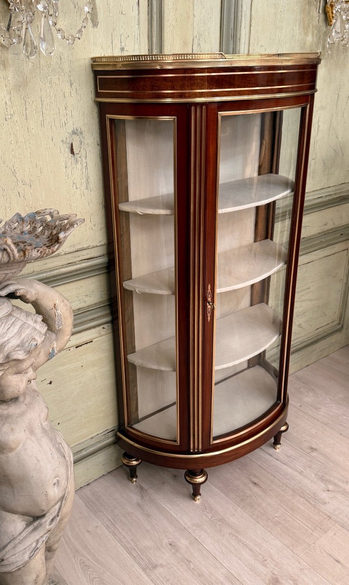 Louis XVI Style Mahogany Display Cabinet Circa 1860-photo-6