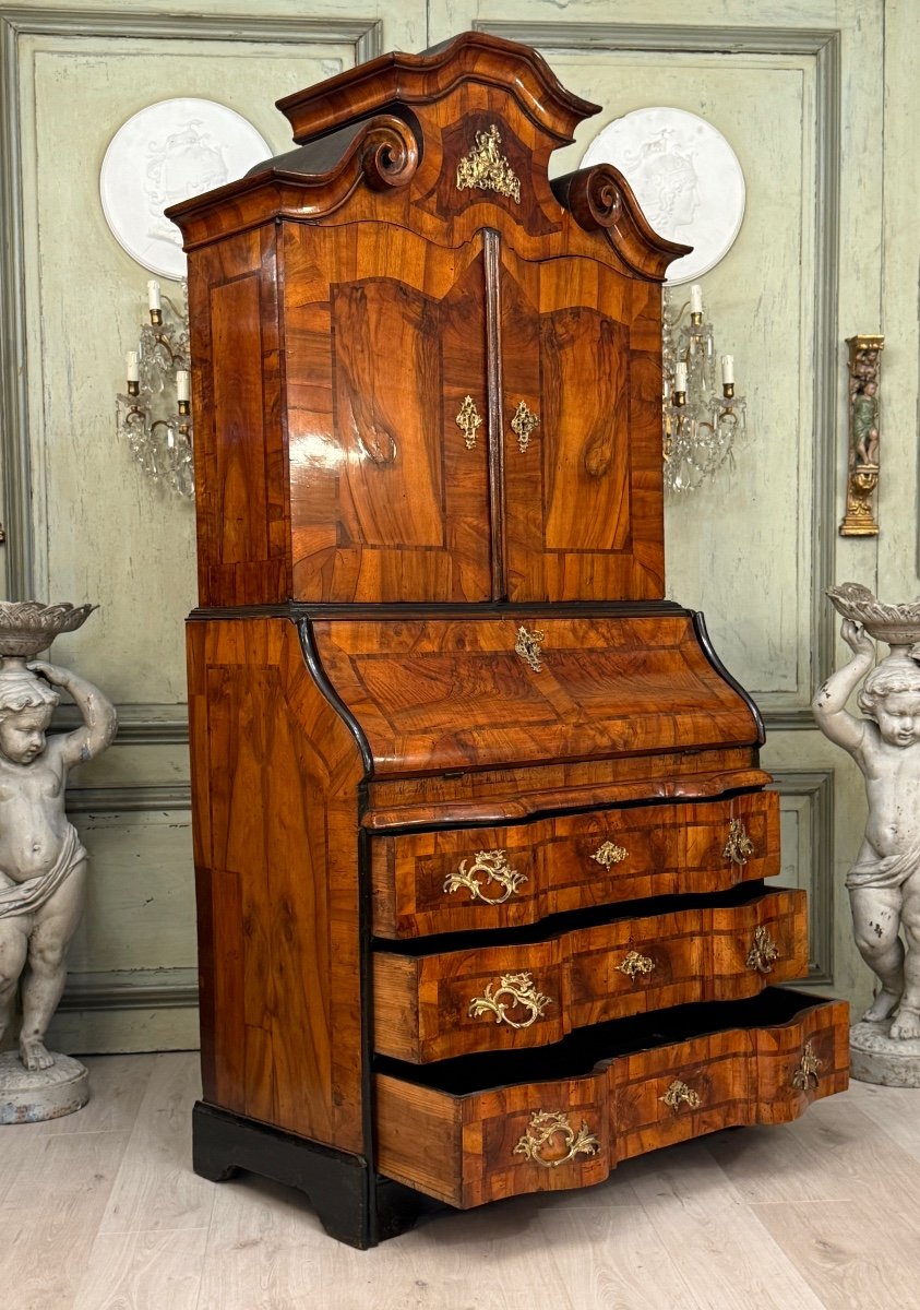 Cabinet Baroque En Noyer Du XVIIIème, Allemagne, Vers 1720-photo-2