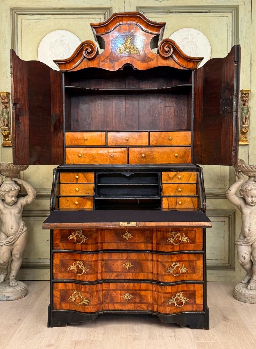 Cabinet Baroque En Noyer Du XVIIIème, Allemagne, Vers 1720-photo-3