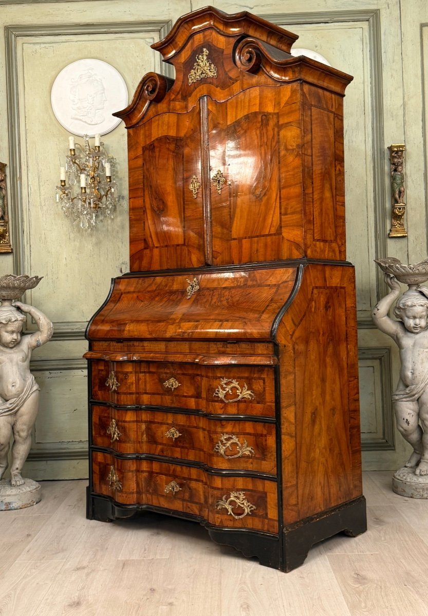 Cabinet Baroque En Noyer Du XVIIIème, Allemagne, Vers 1720-photo-4