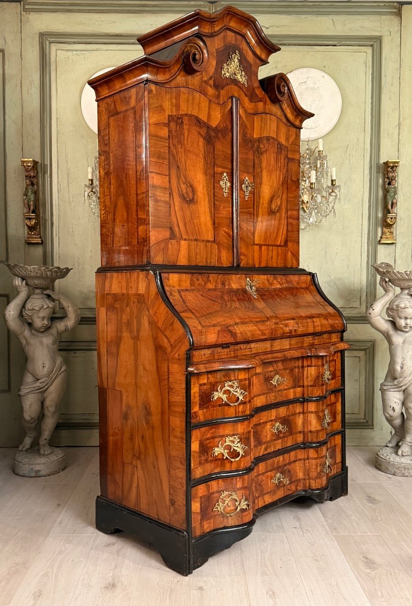 Cabinet Baroque En Noyer Du XVIIIème, Allemagne, Vers 1720-photo-4