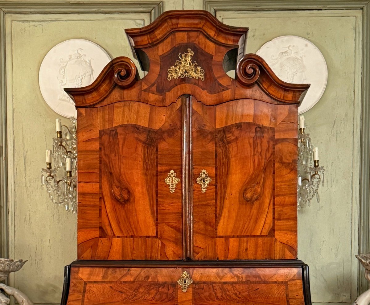 Cabinet Baroque En Noyer Du XVIIIème, Allemagne, Vers 1720-photo-6