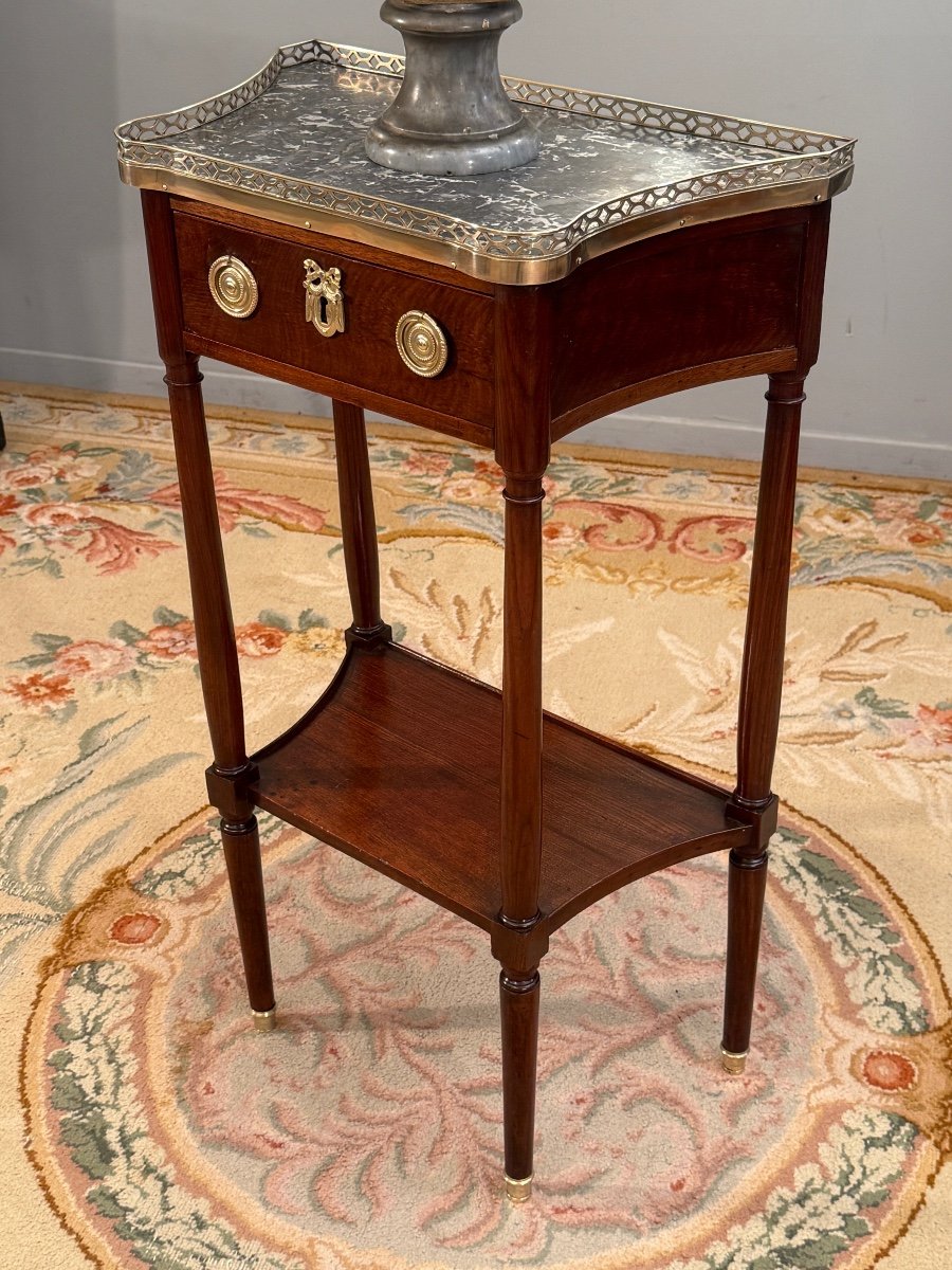 Small Louis XVI Stamped Mahogany Console Circa 1780-photo-2