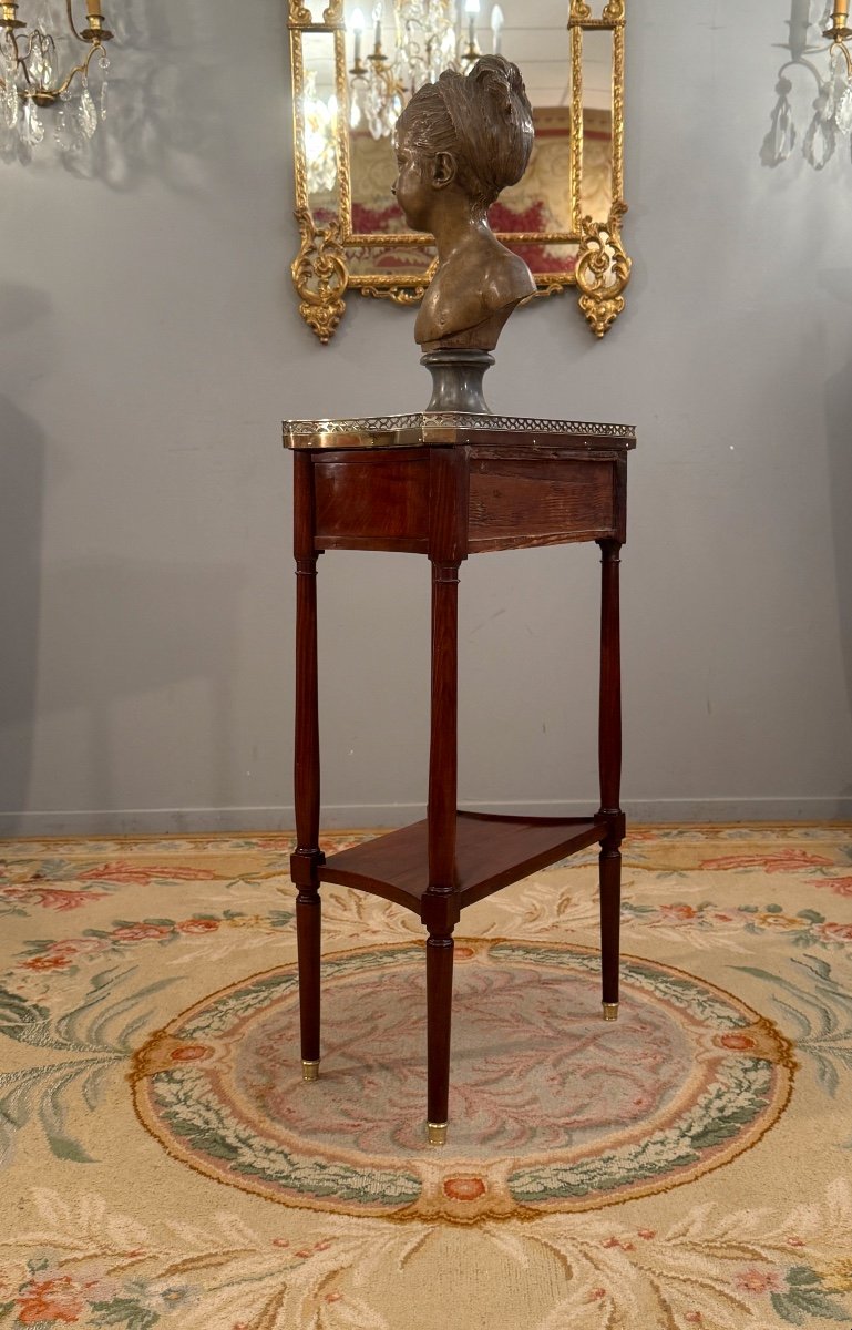 Small Louis XVI Stamped Mahogany Console Circa 1780-photo-4