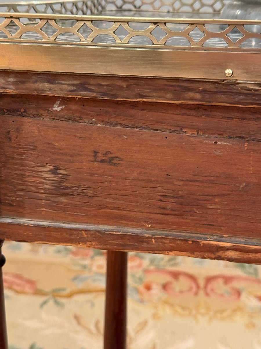 Small Louis XVI Stamped Mahogany Console Circa 1780-photo-2