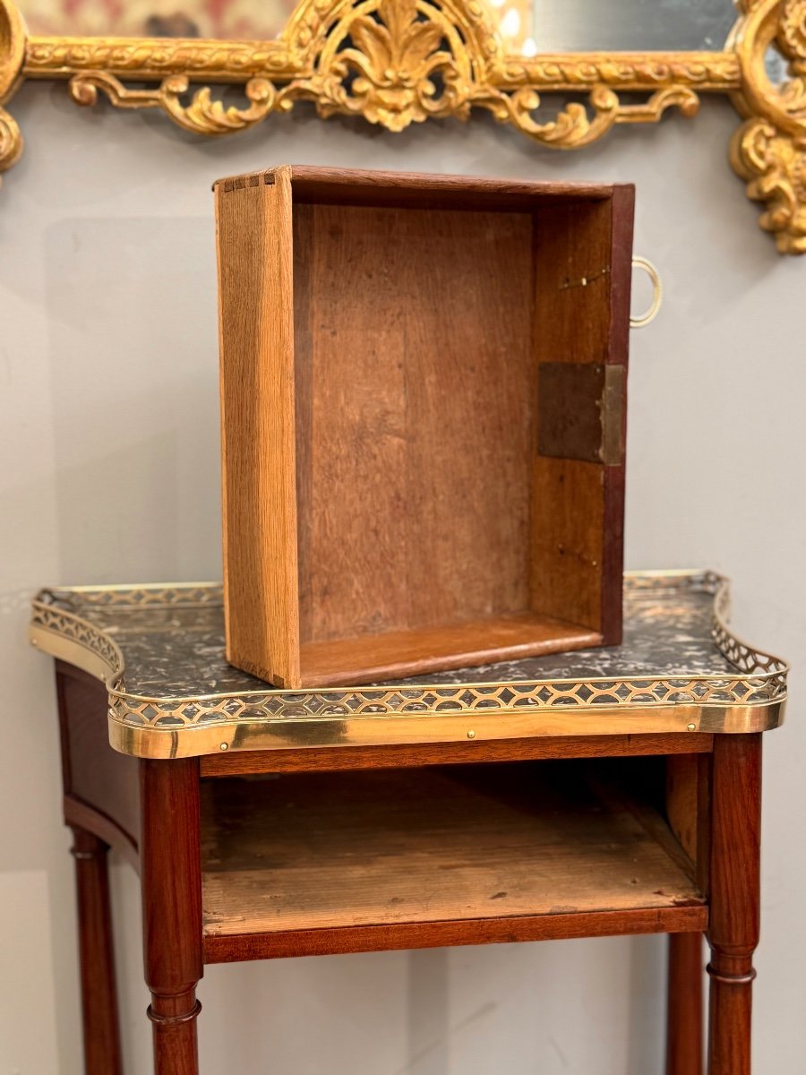 Small Louis XVI Stamped Mahogany Console Circa 1780-photo-5