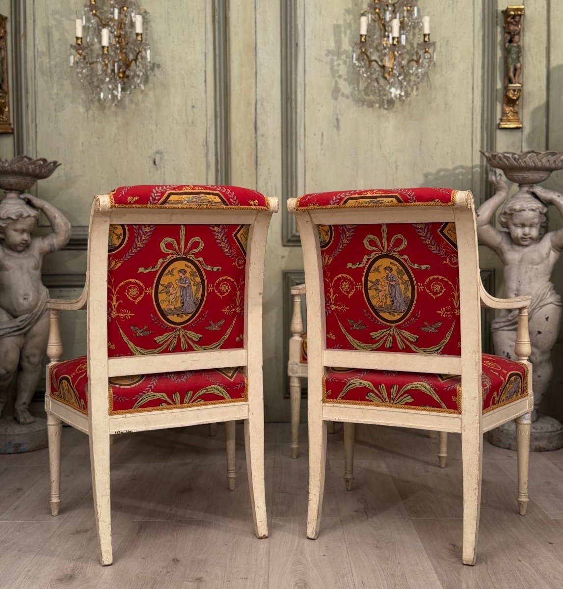 Lacquered Wood Living Room Furniture From The Directoire Period Circa 1790-photo-2