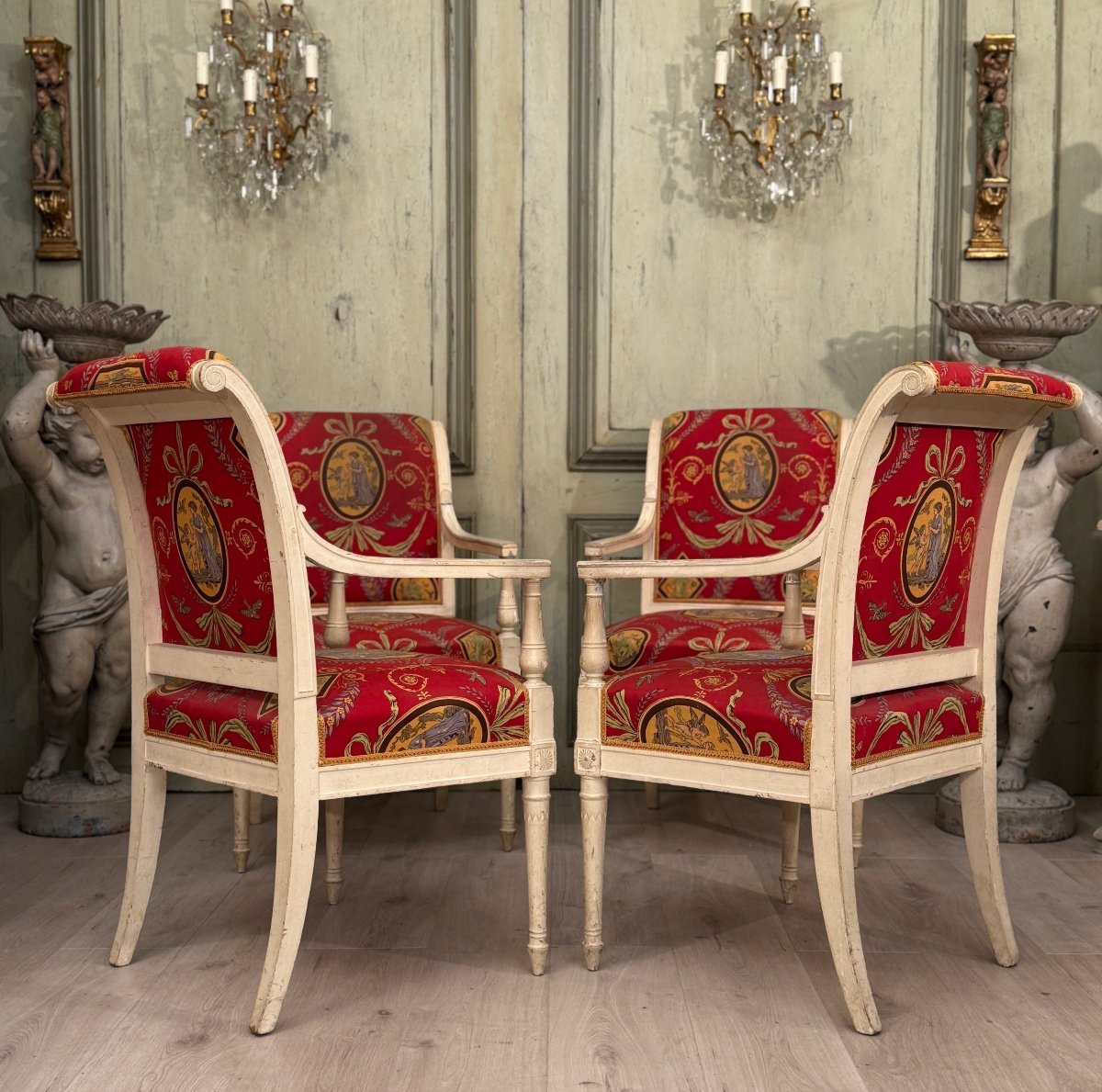 Lacquered Wood Living Room Furniture From The Directoire Period Circa 1790-photo-3