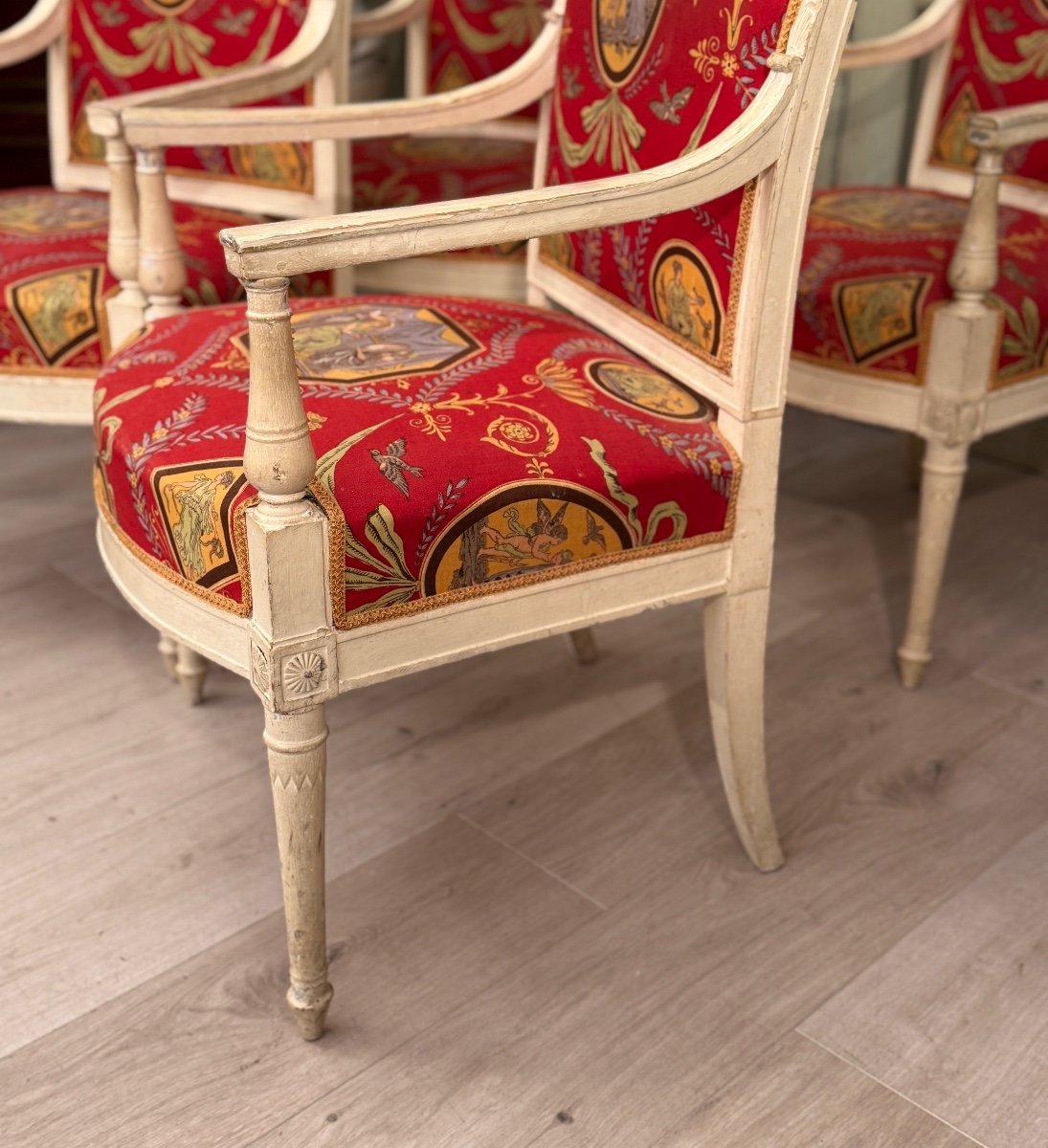 Lacquered Wood Living Room Furniture From The Directoire Period Circa 1790-photo-6