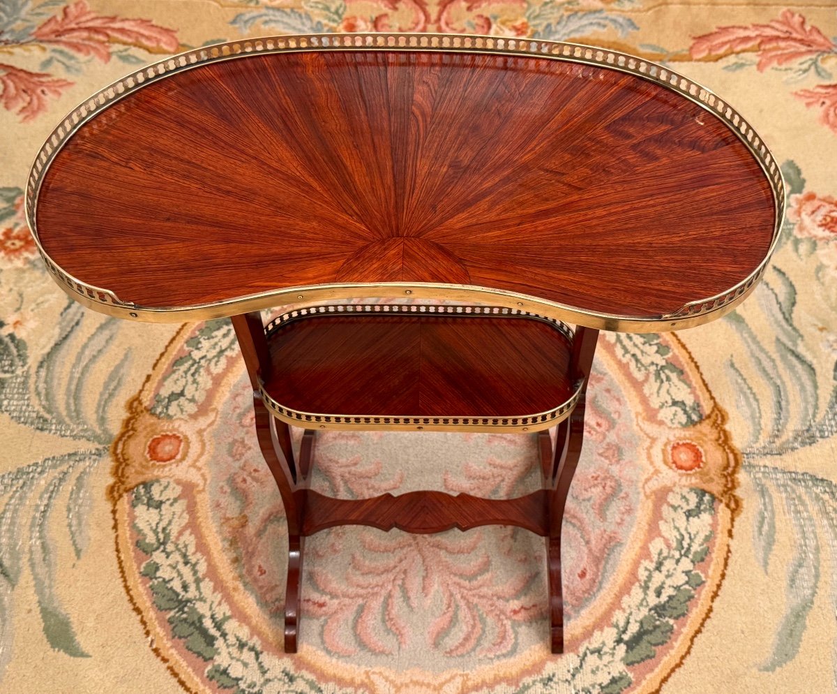 Escalier De Cristal, Table Rognon De Style Louis XVI Estampillée Vers 1900-photo-2