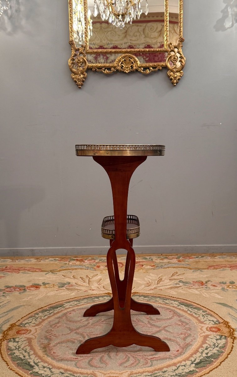 Escalier De Cristal, Table Rognon De Style Louis XVI Estampillée Vers 1900-photo-3