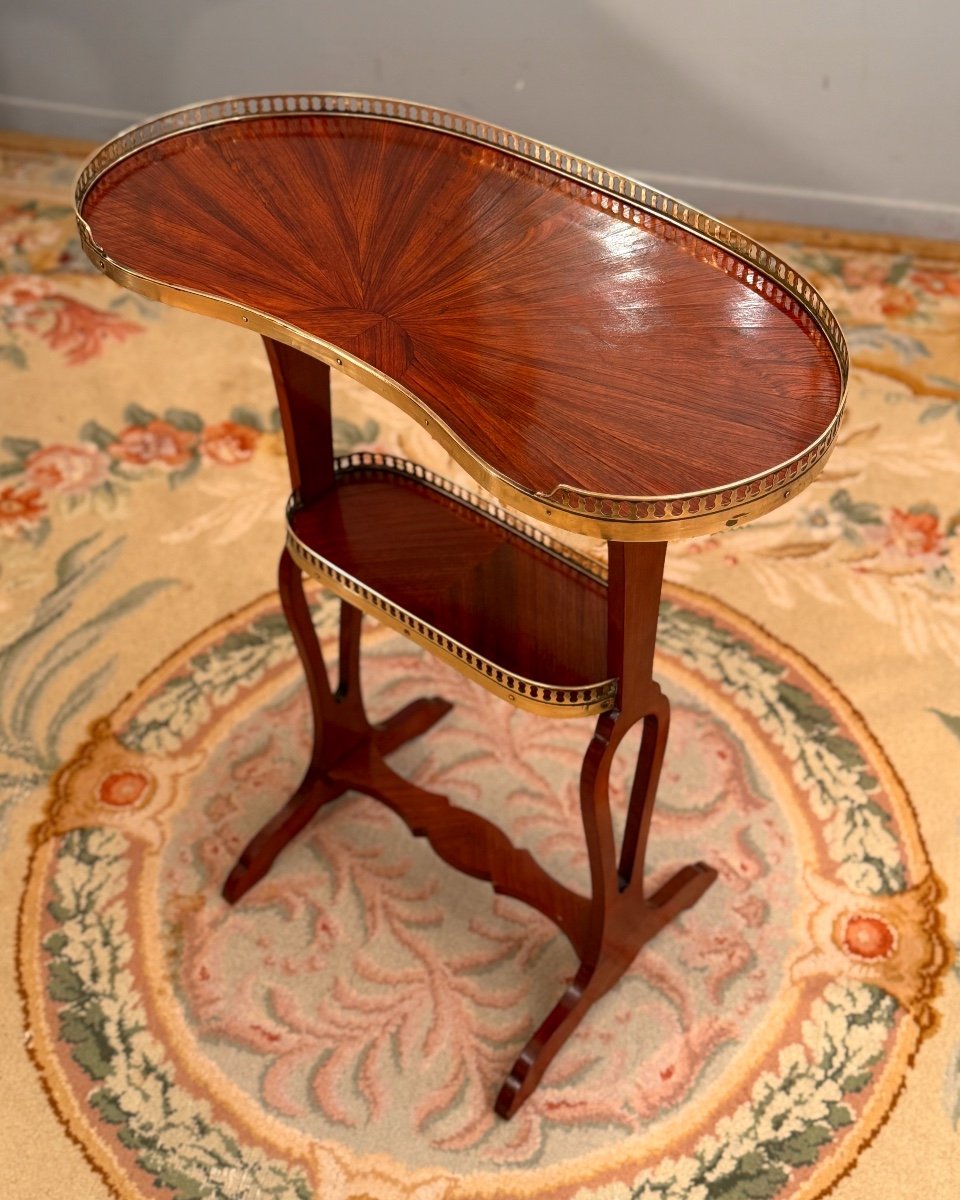 Escalier De Cristal, Table Rognon De Style Louis XVI Estampillée Vers 1900-photo-1