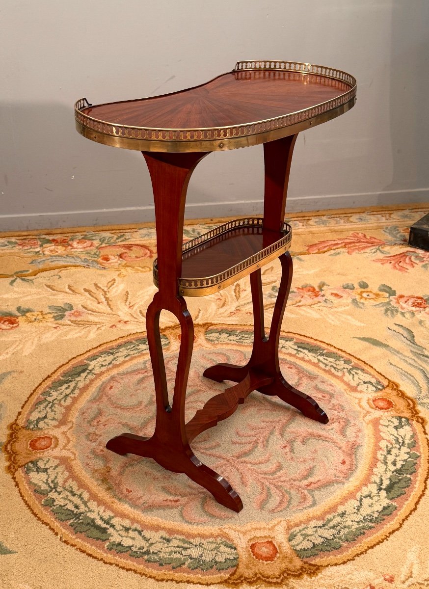 Escalier De Cristal, Table Rognon De Style Louis XVI Estampillée Vers 1900-photo-4