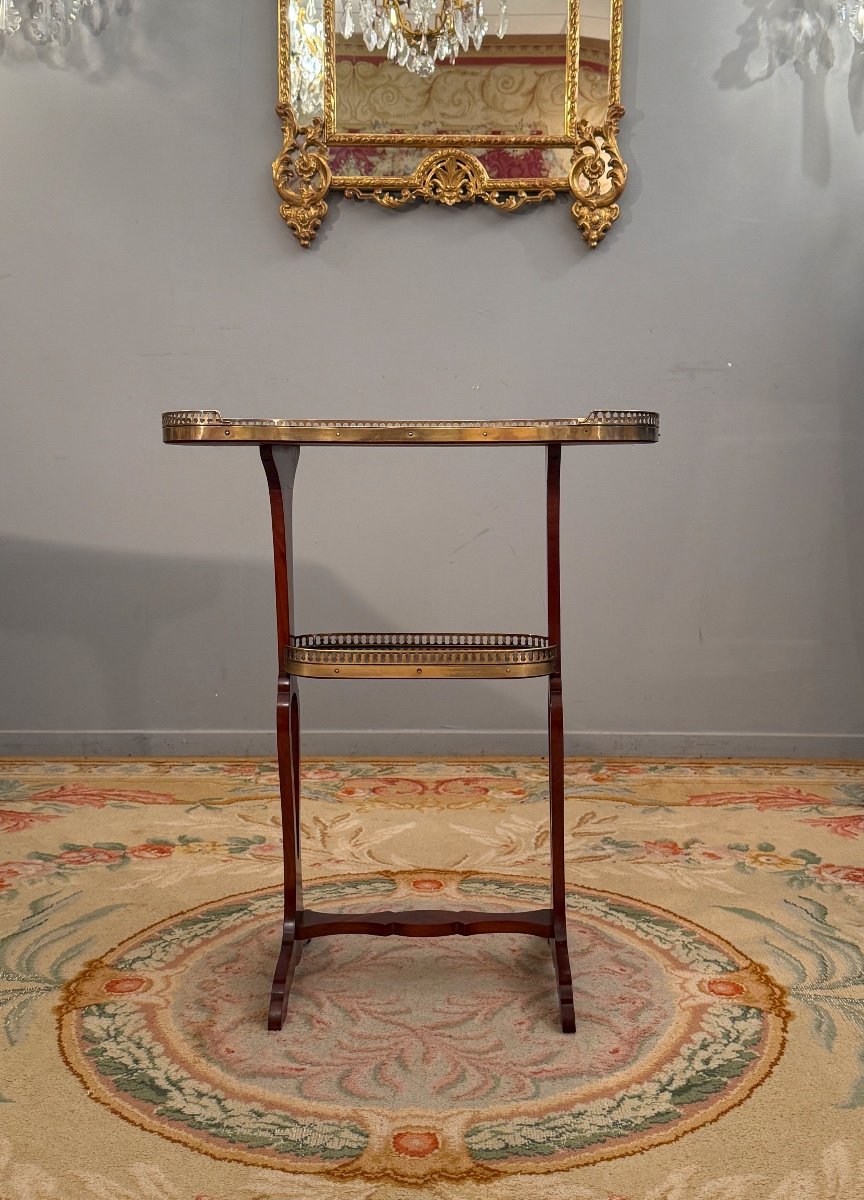 Escalier De Cristal, Table Rognon De Style Louis XVI Estampillée Vers 1900-photo-5