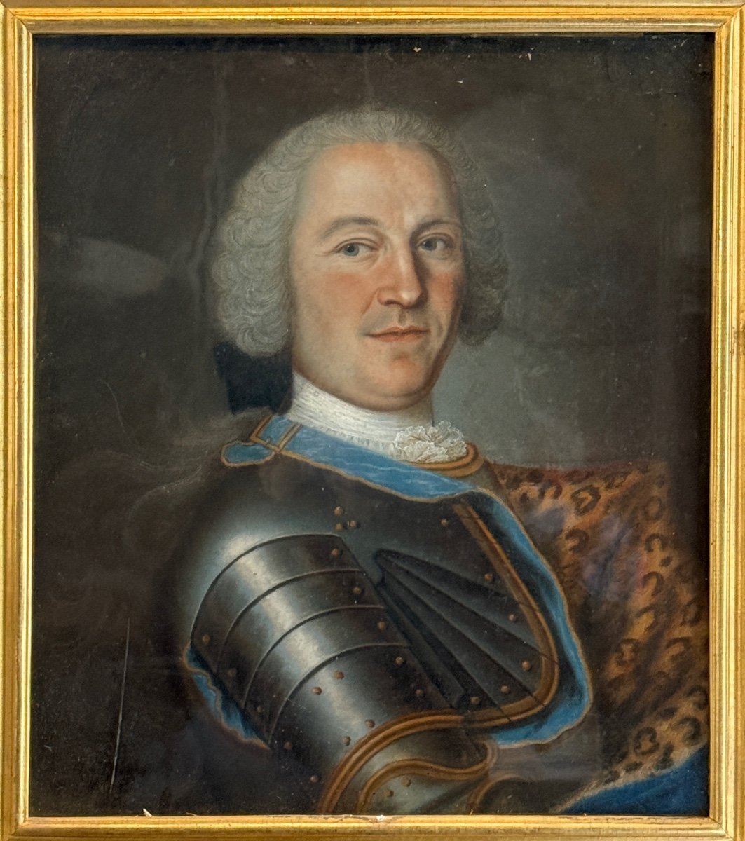 Portrait Of A Noble Officer Pastel From The Transition Period Circa 1770-photo-4