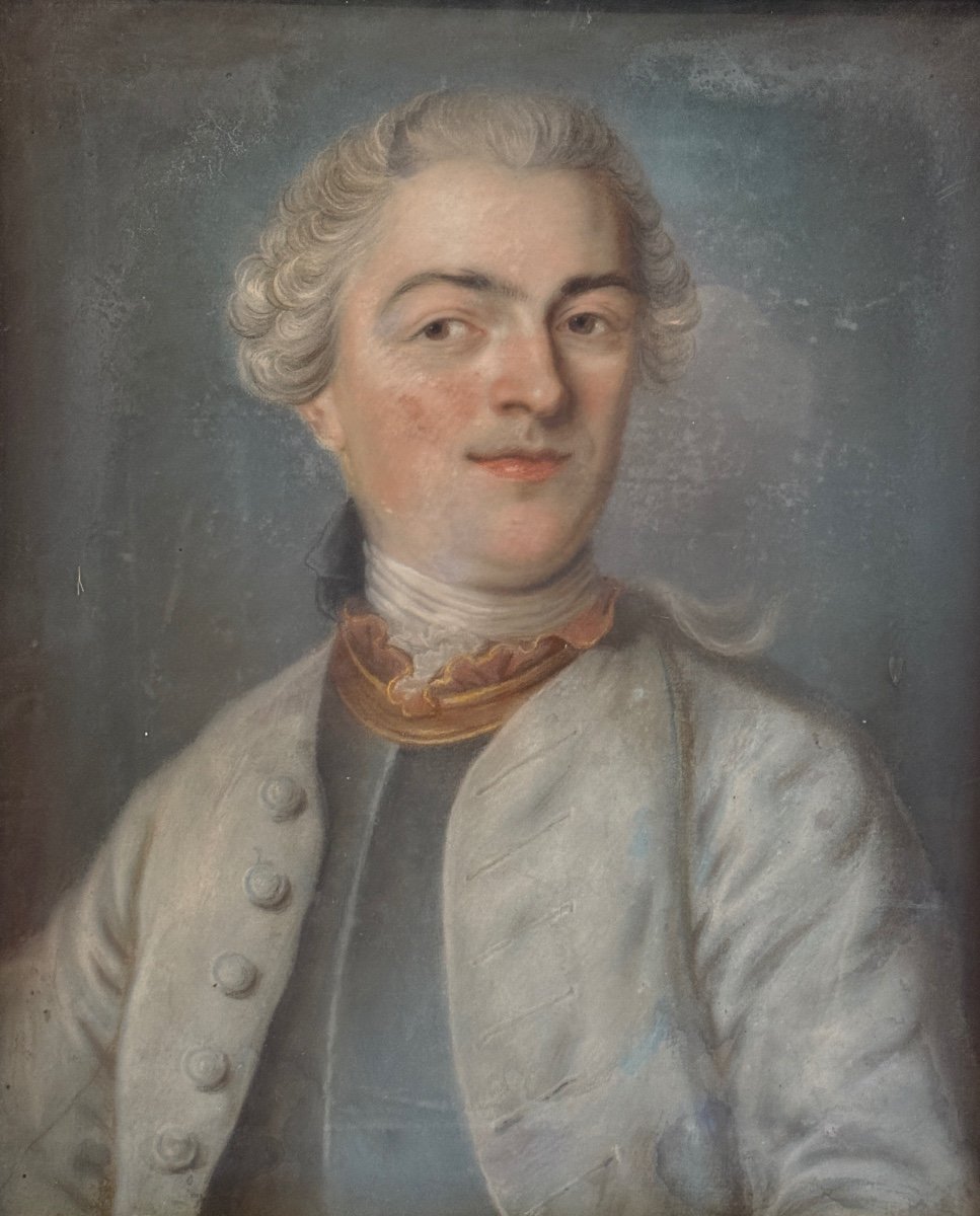 Portrait d'Homme Pastel d'Epoque Louis XVI, Vers 1780.-photo-2