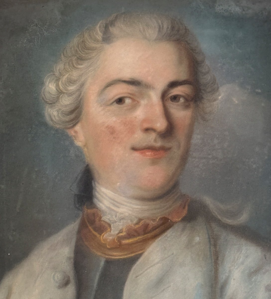 Portrait d'Homme Pastel d'Epoque Louis XVI, Vers 1780.-photo-4