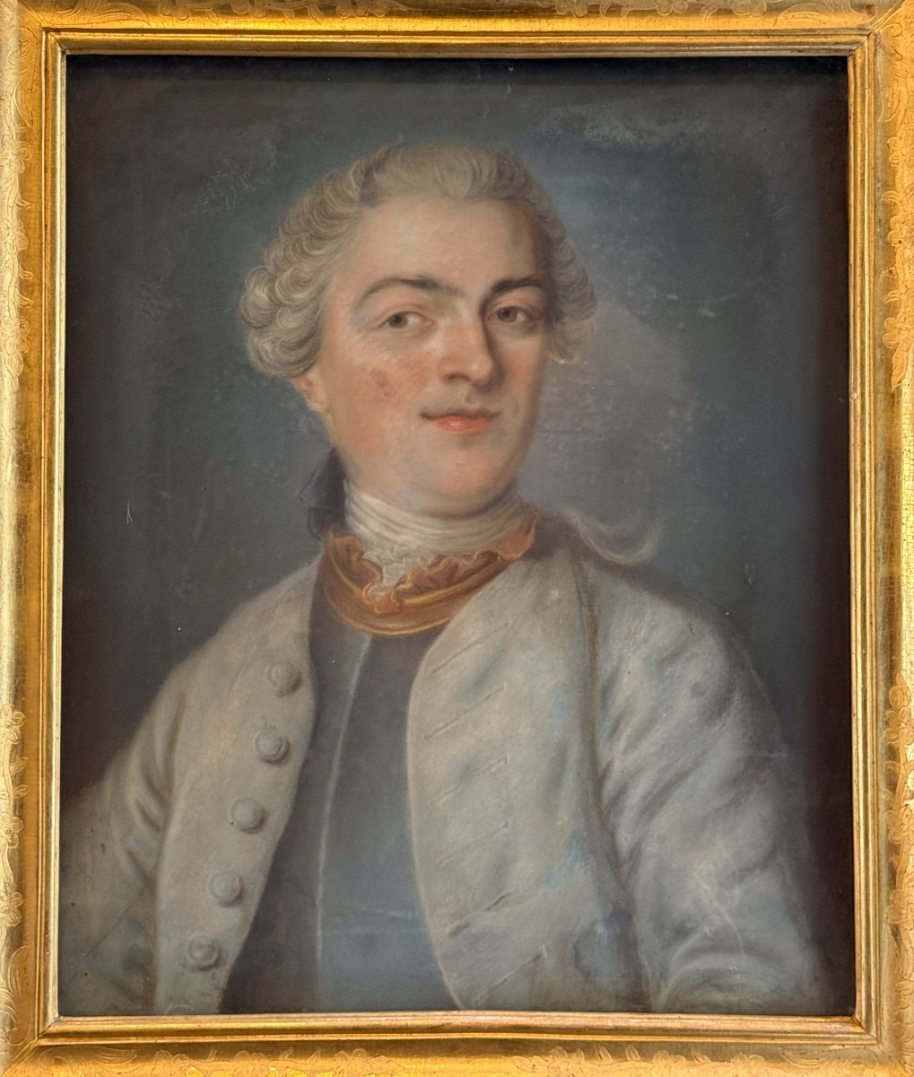 Portrait d'Homme Pastel d'Epoque Louis XVI, Vers 1780.-photo-2