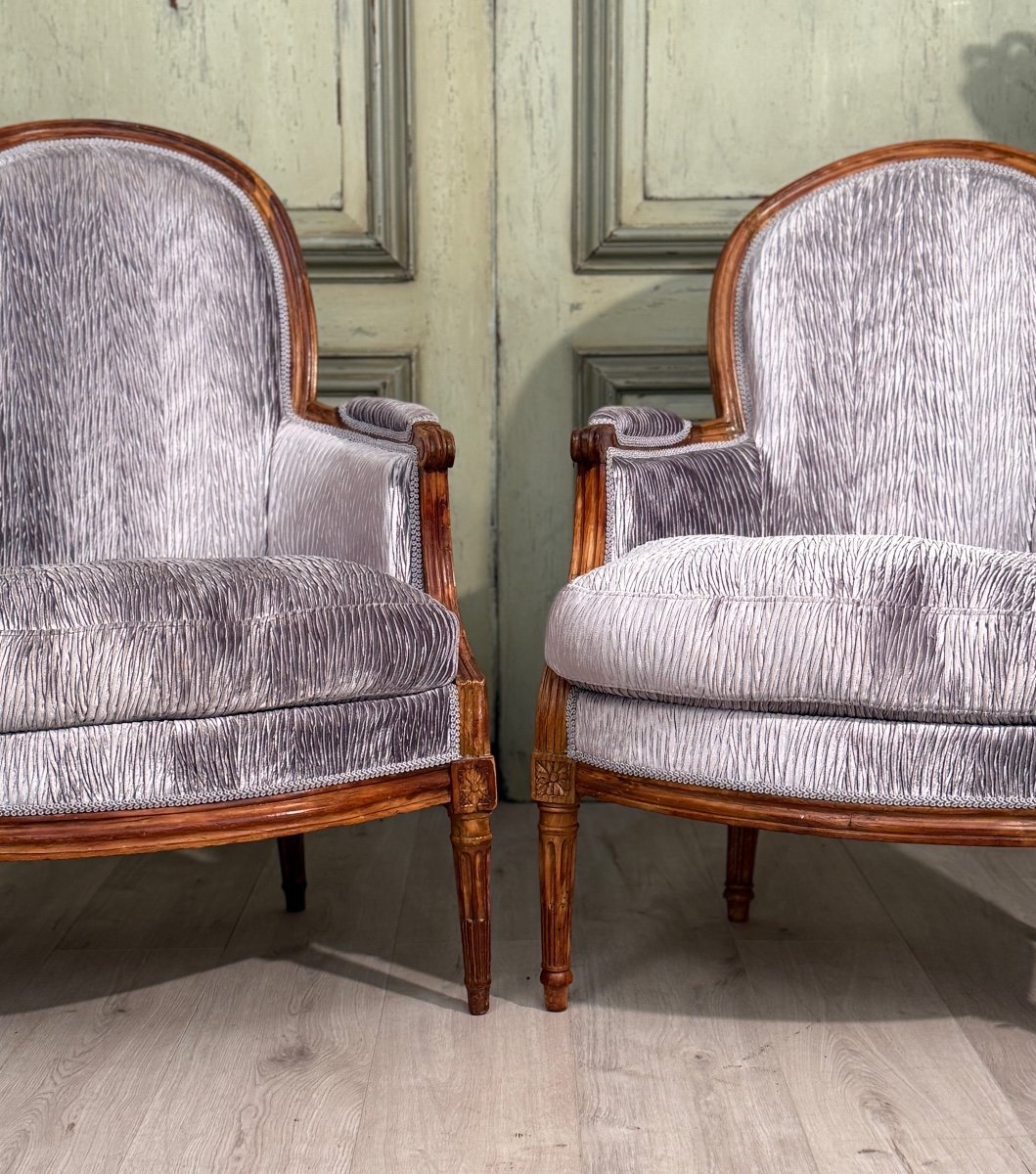 Set Of Two Louis XVI Shepherdesses, Circa 1780-photo-3