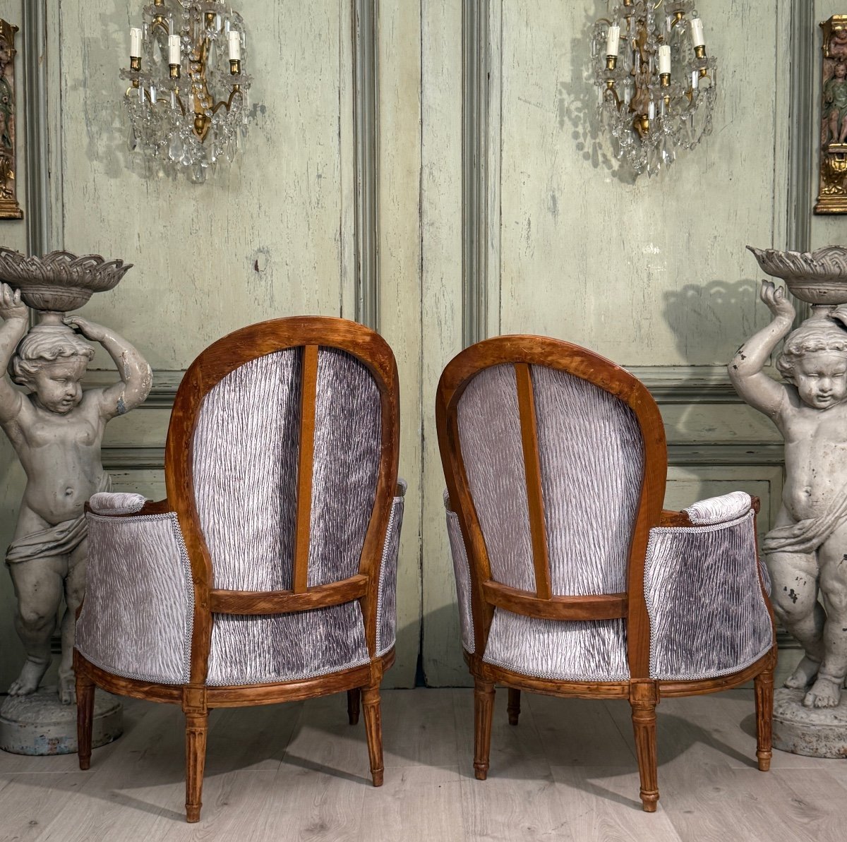 Set Of Two Louis XVI Shepherdesses, Circa 1780-photo-4