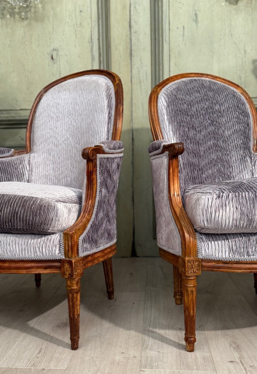 Set Of Two Louis XVI Shepherdesses, Circa 1780-photo-4