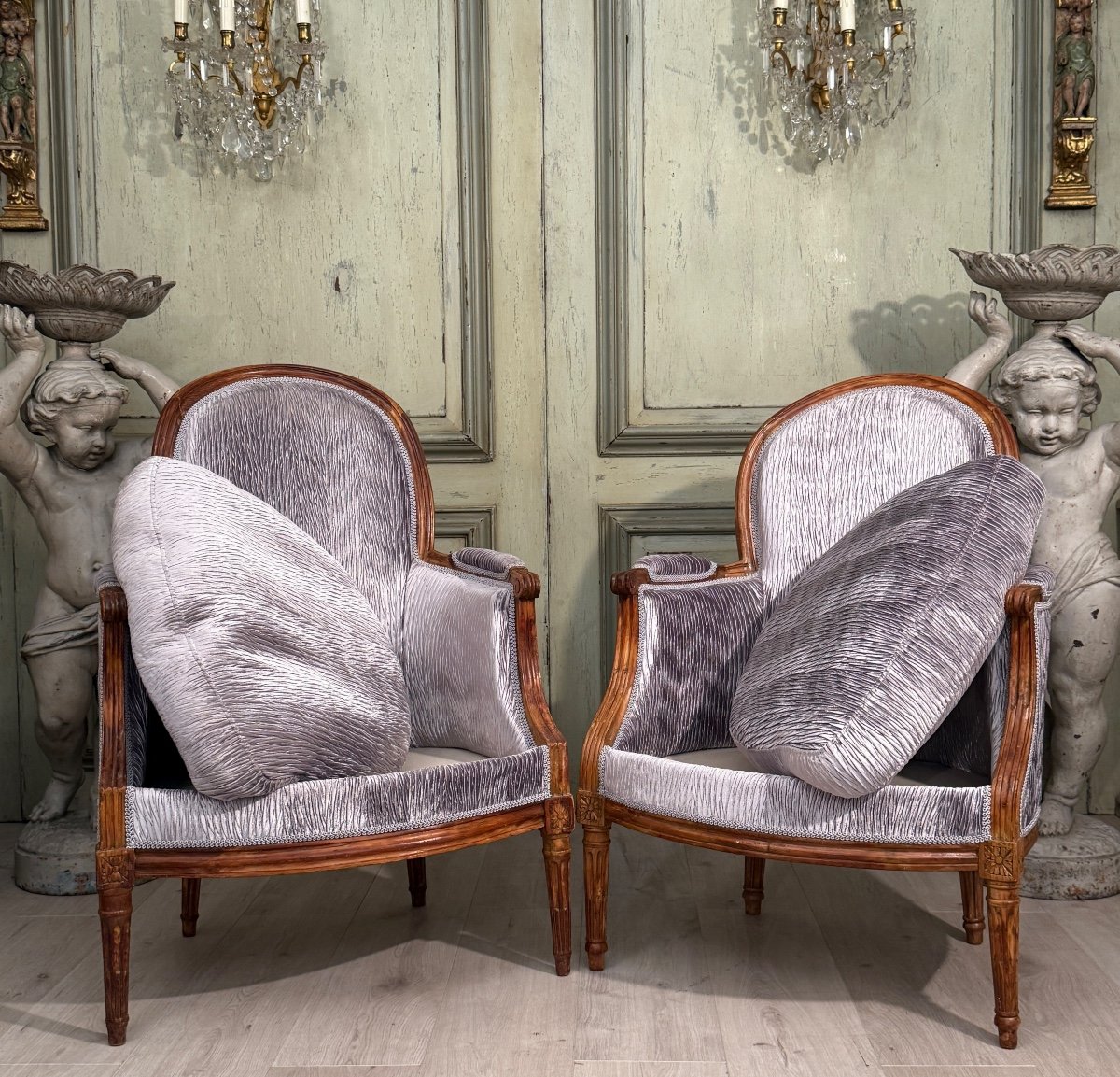 Set Of Two Louis XVI Shepherdesses, Circa 1780-photo-6