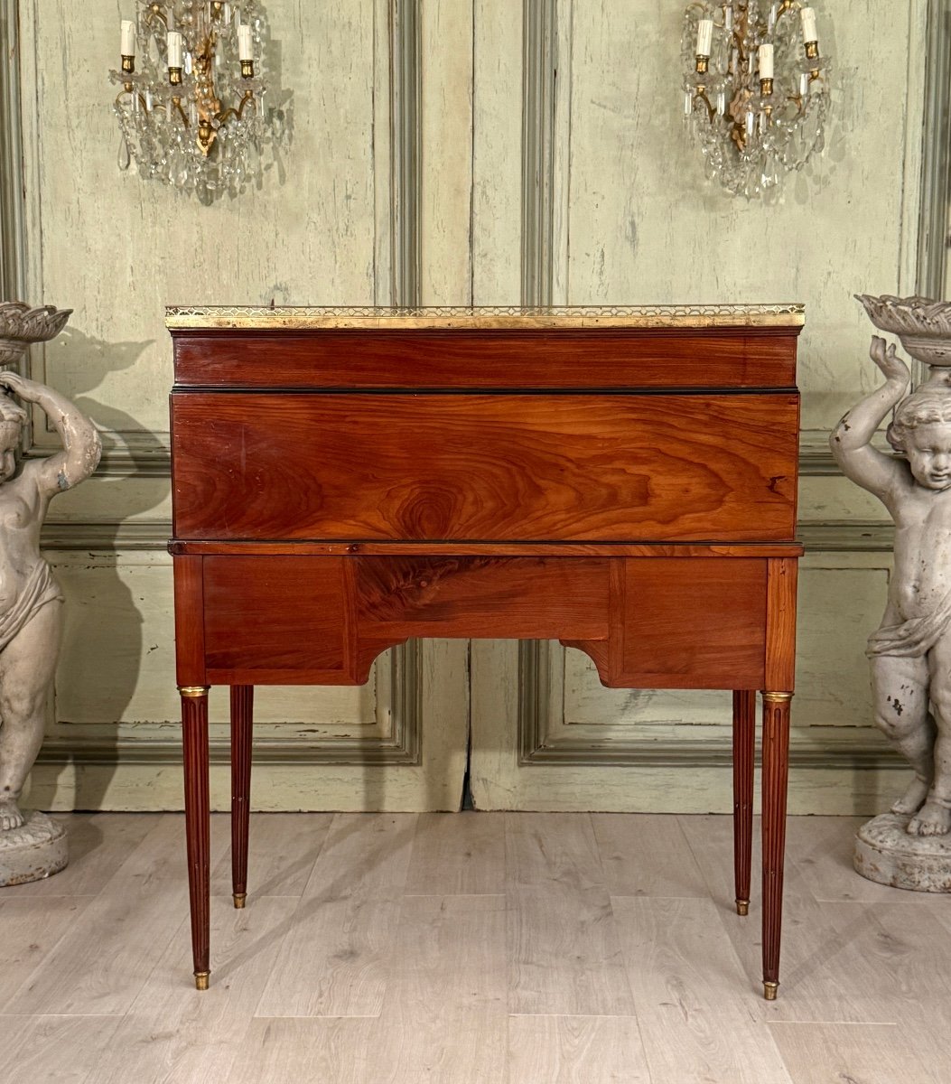 Joseph Viez, Stamped Cylinder Desk From The Louis XVI Period Circa 1785-photo-1