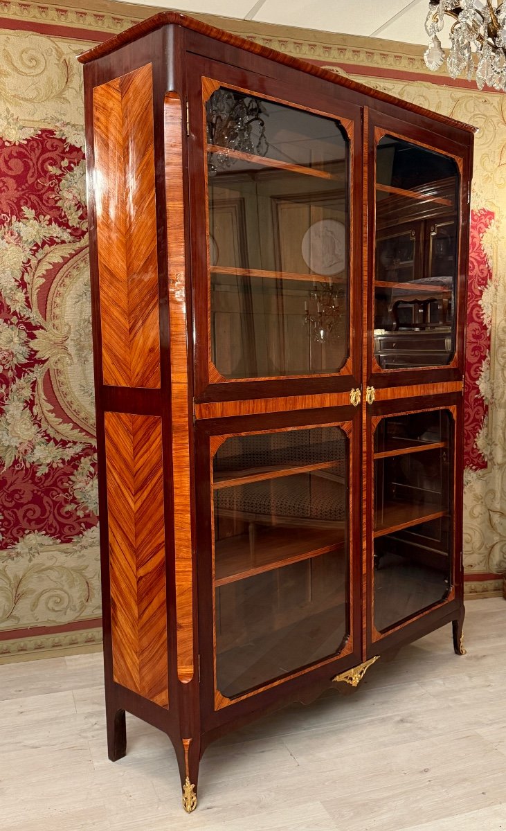 Important Transition Period Marquetry Library Circa 1770-photo-2