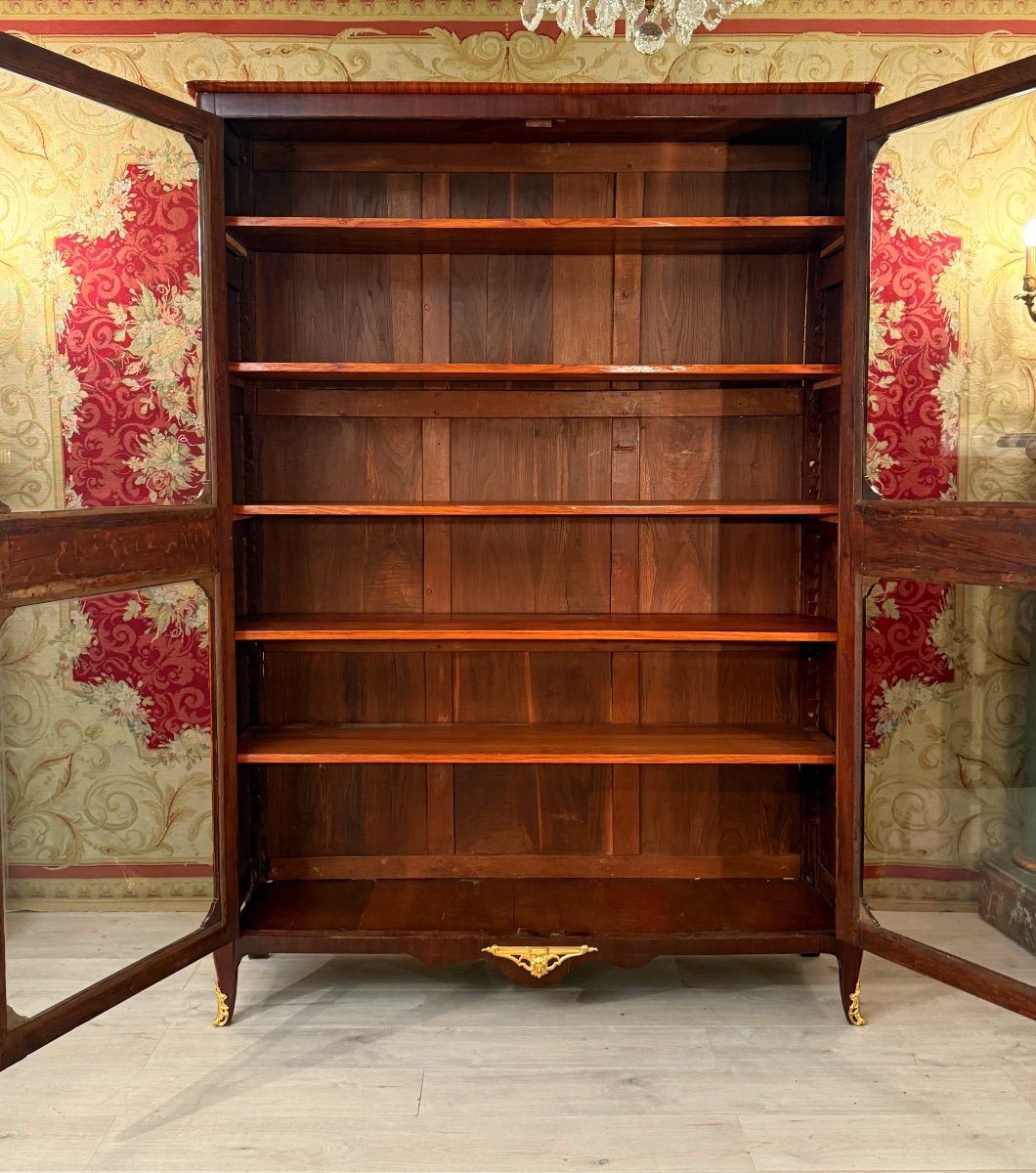 Important Transition Period Marquetry Library Circa 1770-photo-3