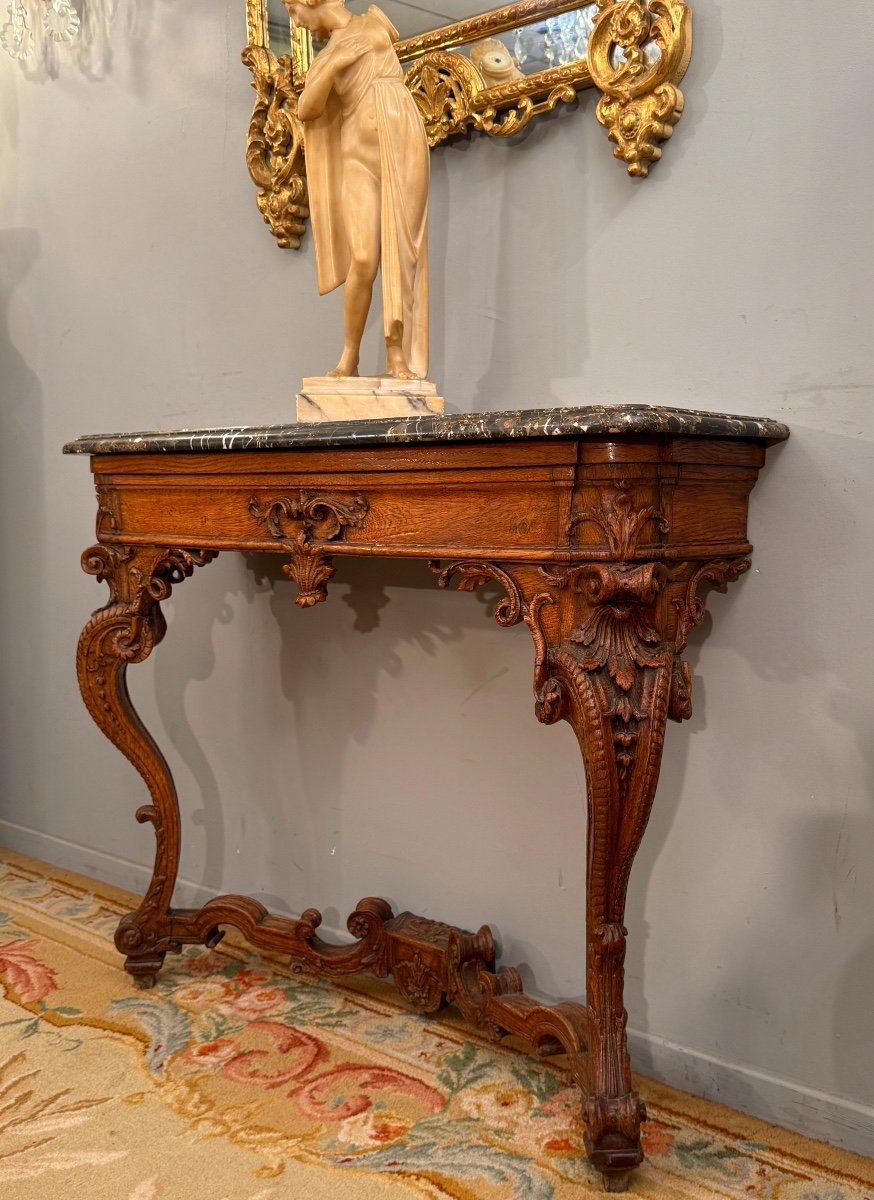 Regence Period Carved Wooden Console Table Circa 1720-photo-3