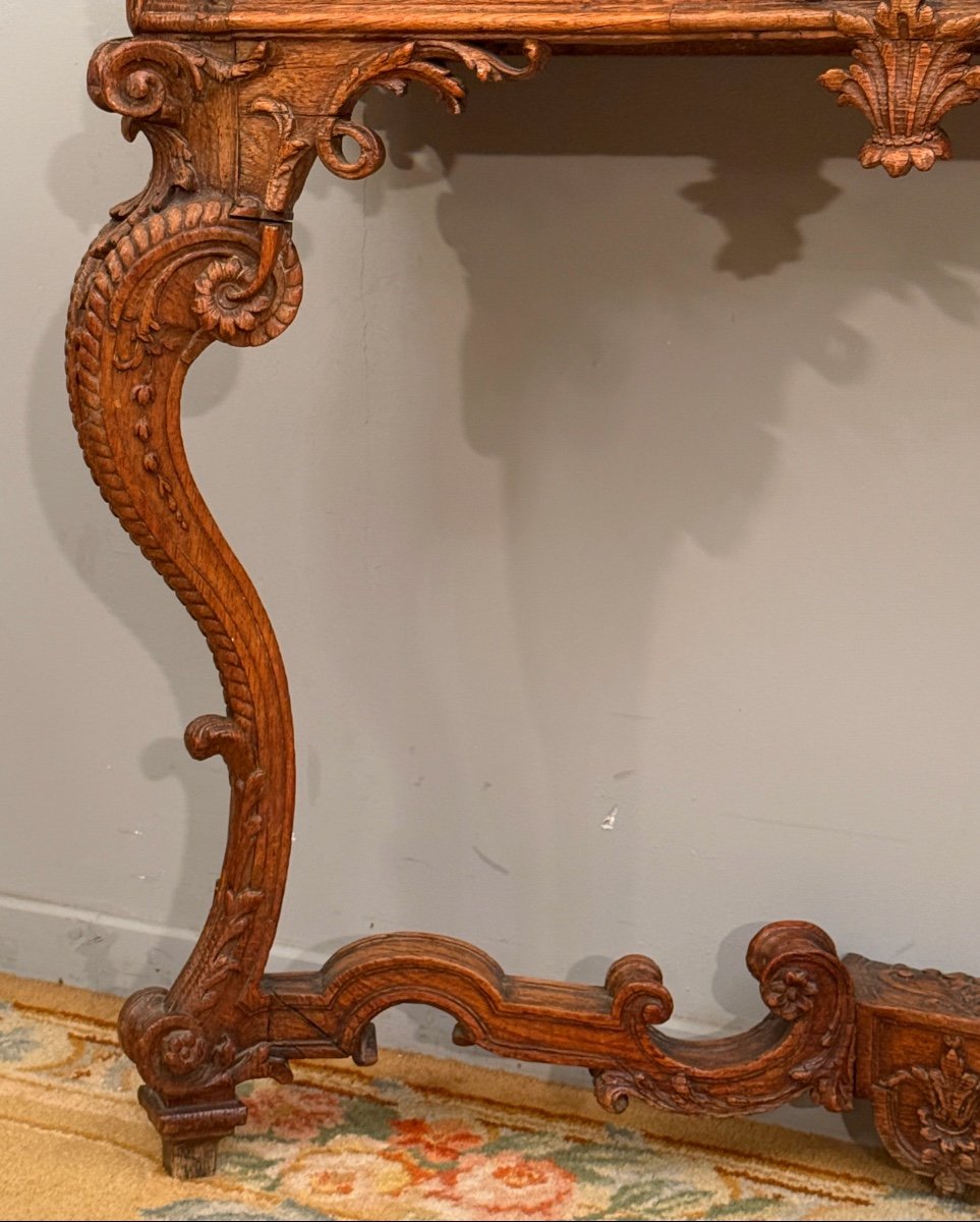 Regence Period Carved Wooden Console Table Circa 1720-photo-5