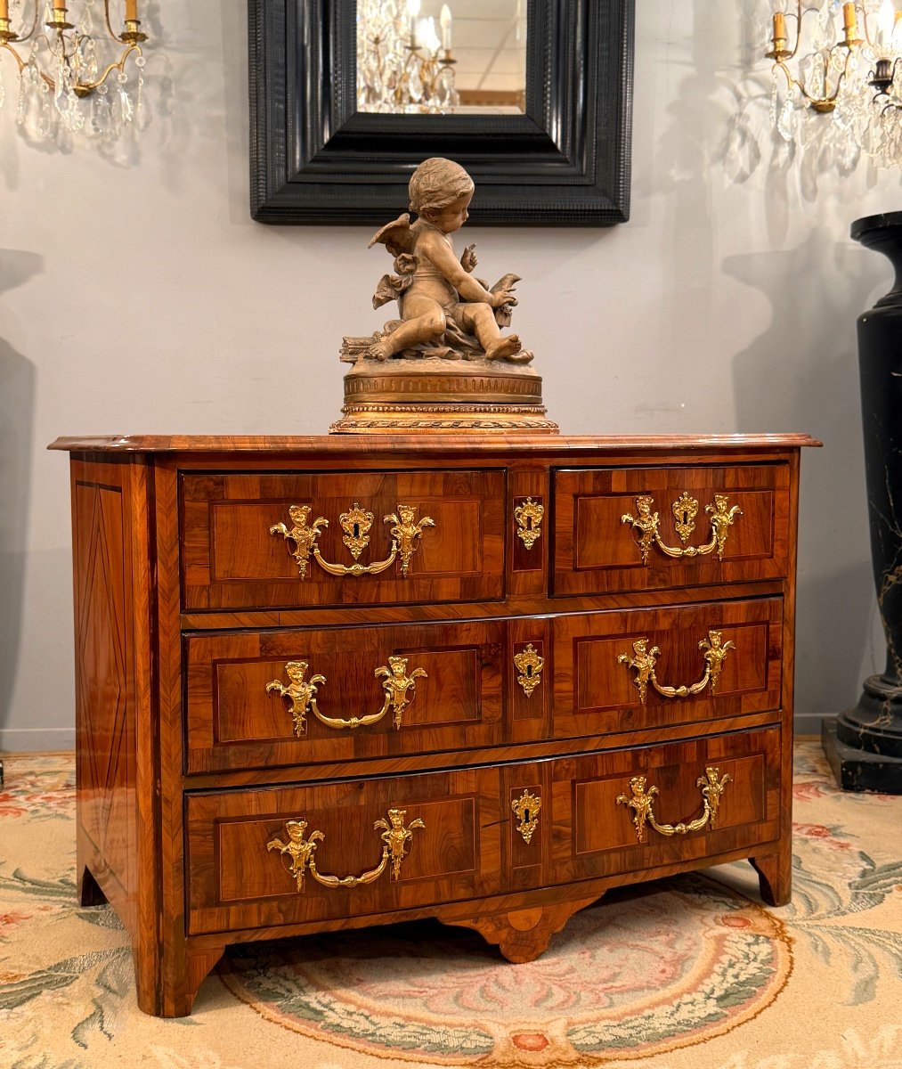 Thomas Hache, Commode En Marqueterie d'Epoque Louis XIV, Vers 1710