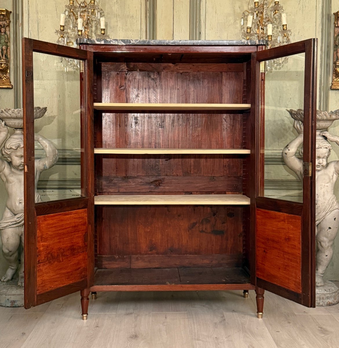 Louis XVI Period Mahogany Library Display Case, Circa 1780-photo-2